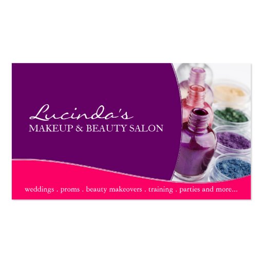 Makeup Artist ~ Business Card Template (front side)