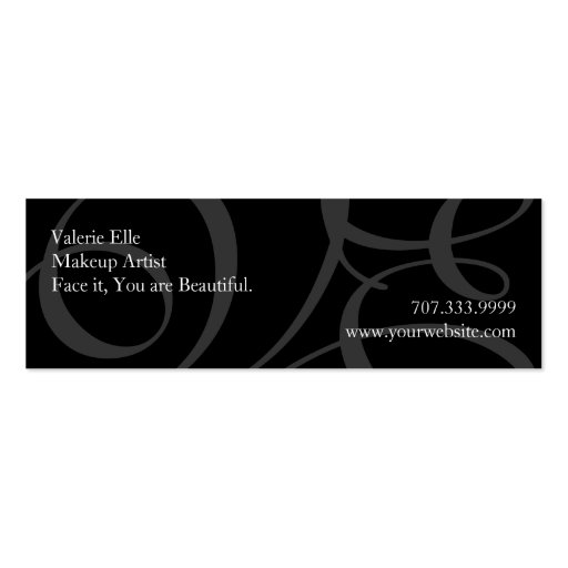 Makeup Artist Business Card Template (back side)