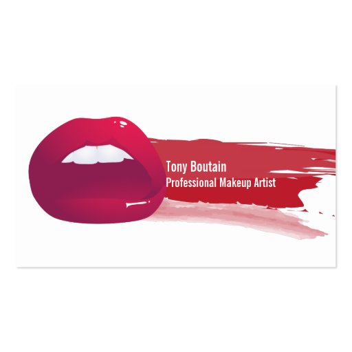 Makeup Artist Business Card Template (front side)