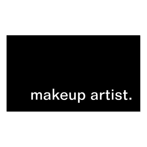 makeup artist. business card templates (front side)
