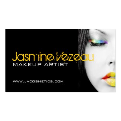 Makeup Artist Business Cards by colourfuldesigns