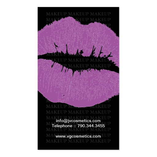 Makeup Artist Business Cards (back side)