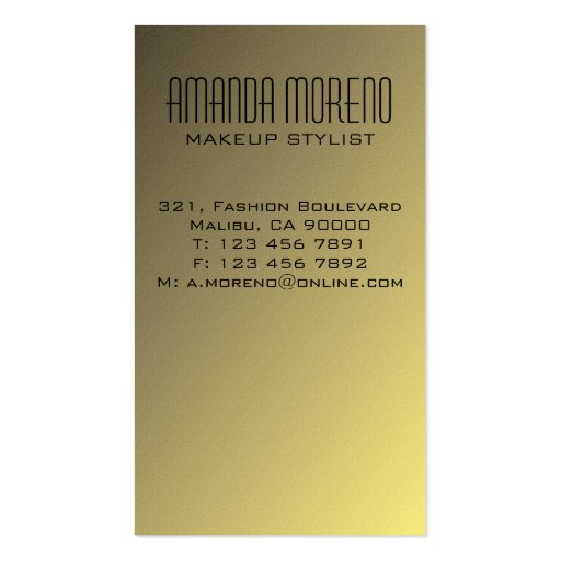 Makeup Artist - Business Cards (back side)