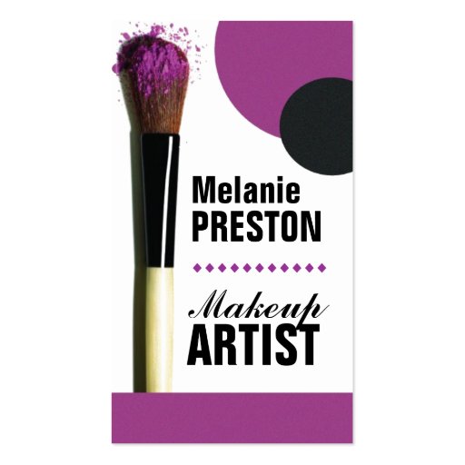Makeup Artist Business Cards (front side)