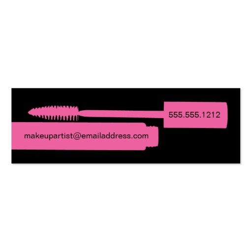 Makeup artist business cards pink (back side)