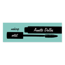 Makeup artist business cards teal business cards