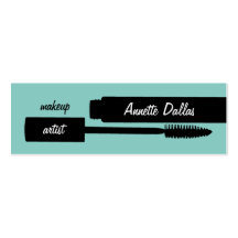 Makeup artist business cards teal