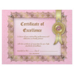 Makeup Artist Certificate of Excellence Diploma Letterhead Design