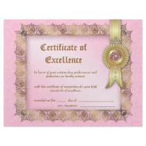 Makeup Artist Certificate of Excellence Diploma Letterhead Design