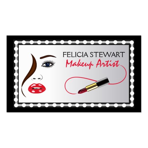 Makeup Artist Cosmetologist Business Card (front side)