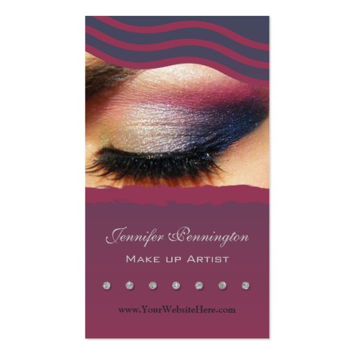 Makeup artist cosmetologist business card (front side)