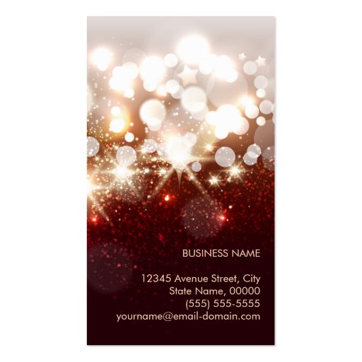 Makeup Artist Cosmetologist Shiny Glitter Sparkle Business Card Templates (back side)