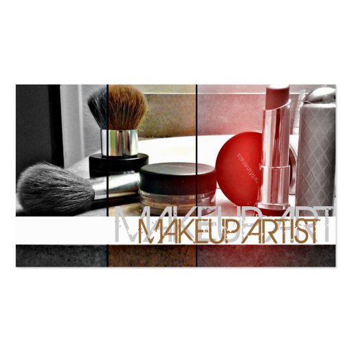 MakeUp Artist, Cosmetology, Beauty Business Card (front side)