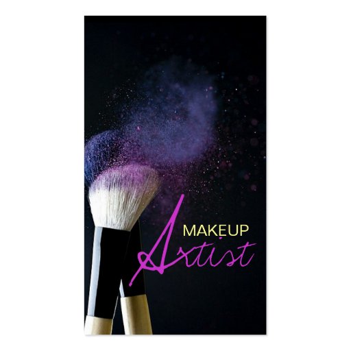 MakeUp Artist, Cosmetology, Salon Business Card (front side)