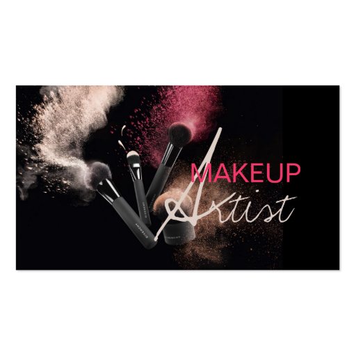 MakeUp Artist, Cosmetology, Salon Business Card (front side)
