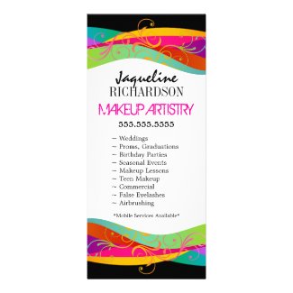 Makeup Artist Custom Rack Card rackcard