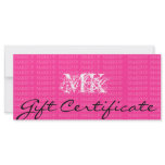 Makeup Artist Gift Certificate Pink Black rack cards