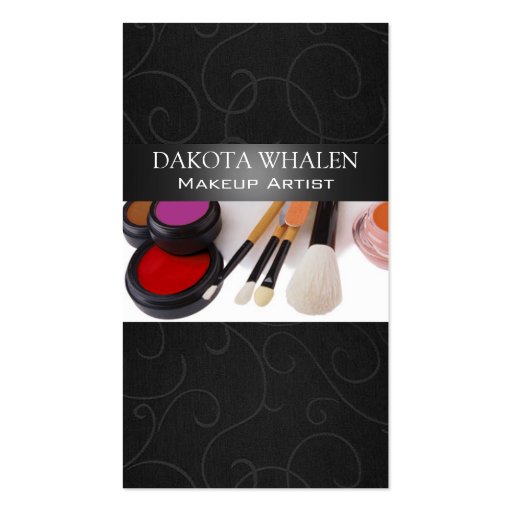 Makeup Artist II Professional Cosmetologist Business Cards (front side)
