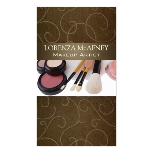 Makeup Artist II Professional Cosmetologist Business Card Templates