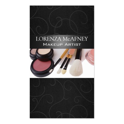 Makeup Artist II Professional Cosmetologist Business Card Template