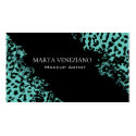 Makeup Artist III Professional Cosmetology Leopard business cards