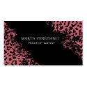 Makeup Artist III Professional Cosmetology Leopard business cards
