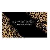 Makeup Artist III Professional Cosmetology Leopard Business Card Templates