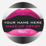 MakeUp Artist Labels Round Sticker