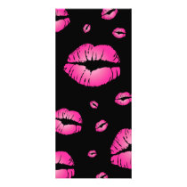 Makeup Artist Lips Rack Card Pink Black