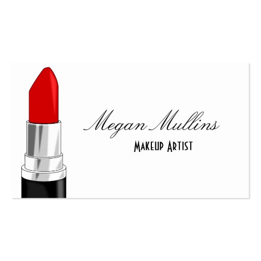 Makeup Artist Lipstick Business card (front side)