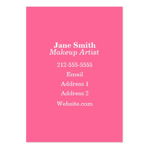 Makeup Artist/Lipstick Business Card Templates (back side)