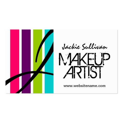 Makeup Artist Monogram Business Cards