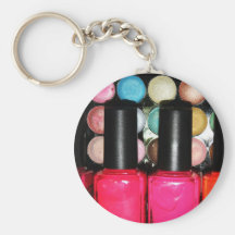 Makeup Artist Nail Polishe Eye Shadow Palette Keychain