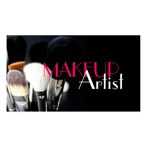 MakeUp Artist, Nails, Cosmetology Business Card (front side)