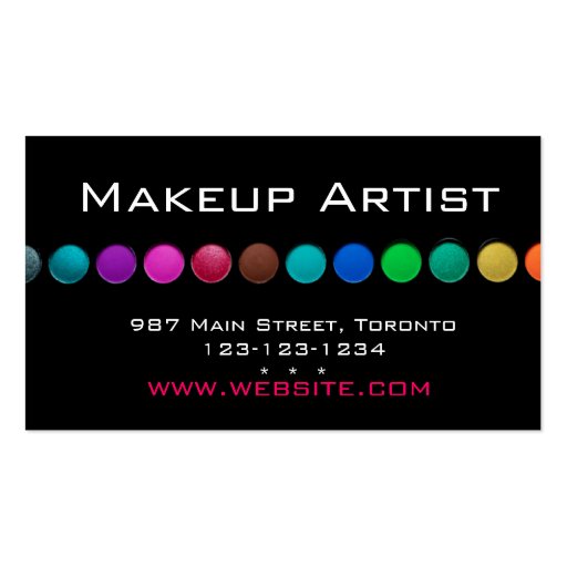Makeup Artist Palette Business Card Bright (back side)