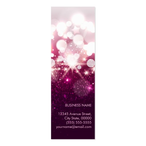 Makeup Artist - Pink Beauty Glitter Tiny Compact Business Card (back side)