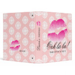 Makeup Artist Portfolio Binder Pink Lips Damask PI