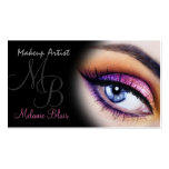 Makeup Artist Purple Blue Eye Business Card