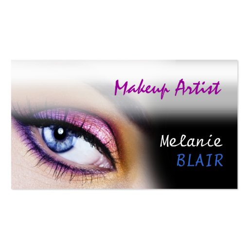 Makeup Artist Purple Eye Business Card (front side)