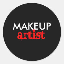 Makeup artist round stickers