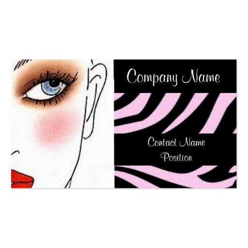 Makeup artist salon beauty business card (front side)