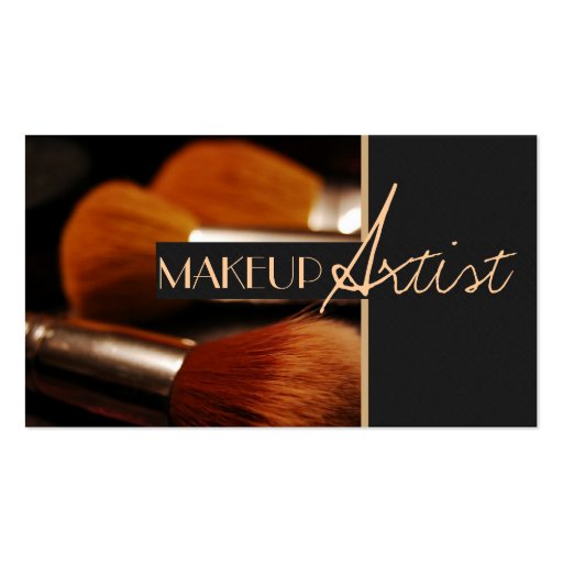 MakeUp Artist, Salon, Beauty, Cosmetologist Business Card (front side)