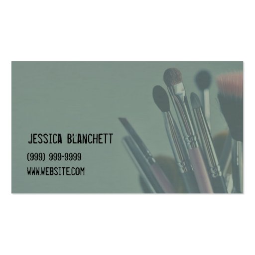 MakeUp Artist, Salon, Beauty, Cosmetologist Business Card Template (back side)