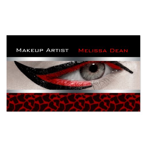 Makeup Artist Salon Print Business Card (front side)