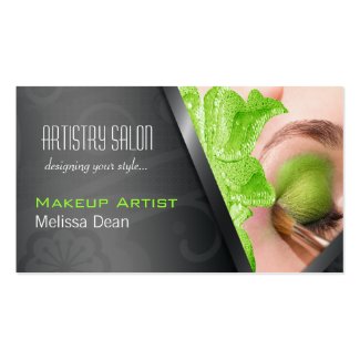 Makeup Artist Stylish Salon Business Card profilecard