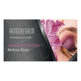 Makeup Artist Stylish Salon Business Card profilecard