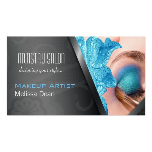 Makeup Artist Stylish Salon Business Card