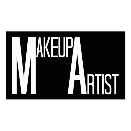 Makeup Artist Word Business Card (front side)