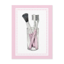 Makeup Brushes Postcard
