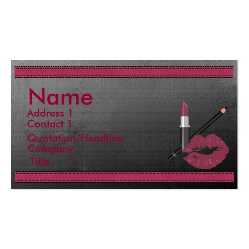 Makeup business card (front side)